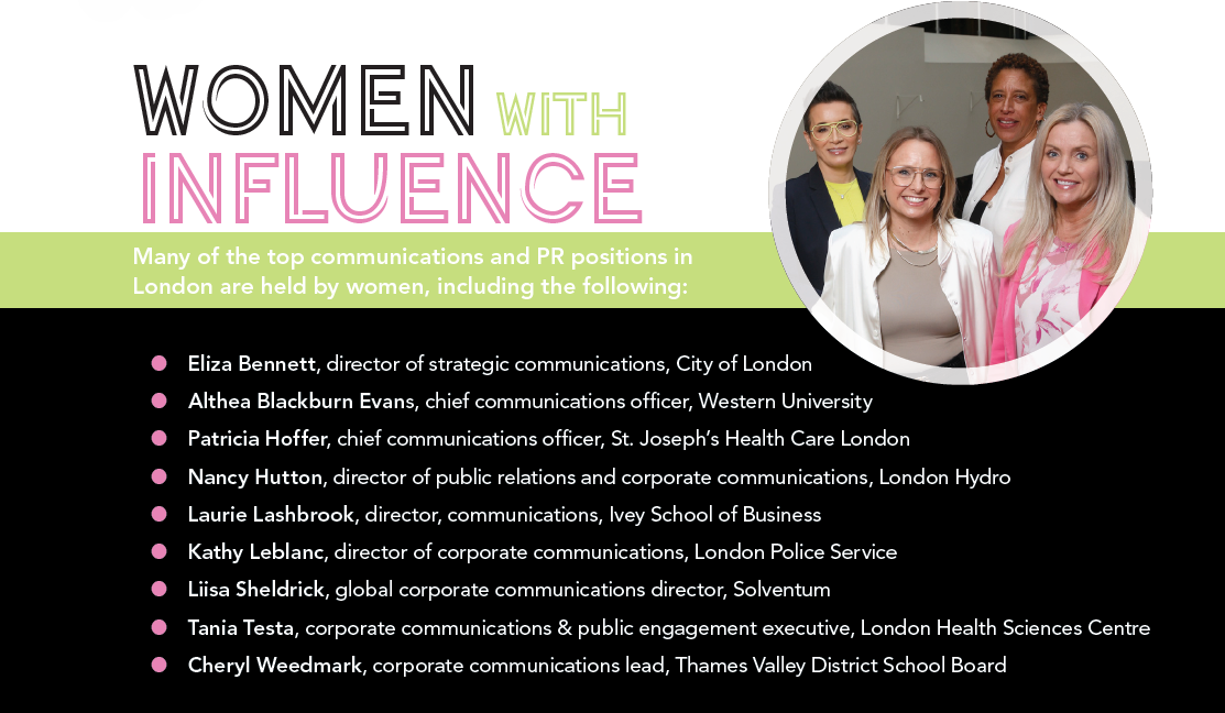 Women lead here communications and public relations Cover Story